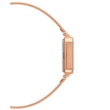 Daniel Wellington Quadro Studio Green Dial Rose Gold Mesh Strap Watch For Women - DW00100520