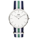 Daniel Wellington Classic Nottingham White Dial Two Tone NATO Strap Watch For Men - 0208DW