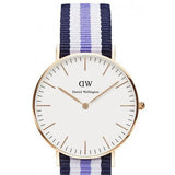 Daniel Wellington Classic Trinity White Dial Three Tone Nylon Strap Watch For Women - 0509DW