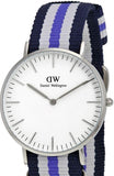 Daniel Wellington Classic Trinity White Dial Three Tone Nylon Strap Watch For Women - 0609DW
