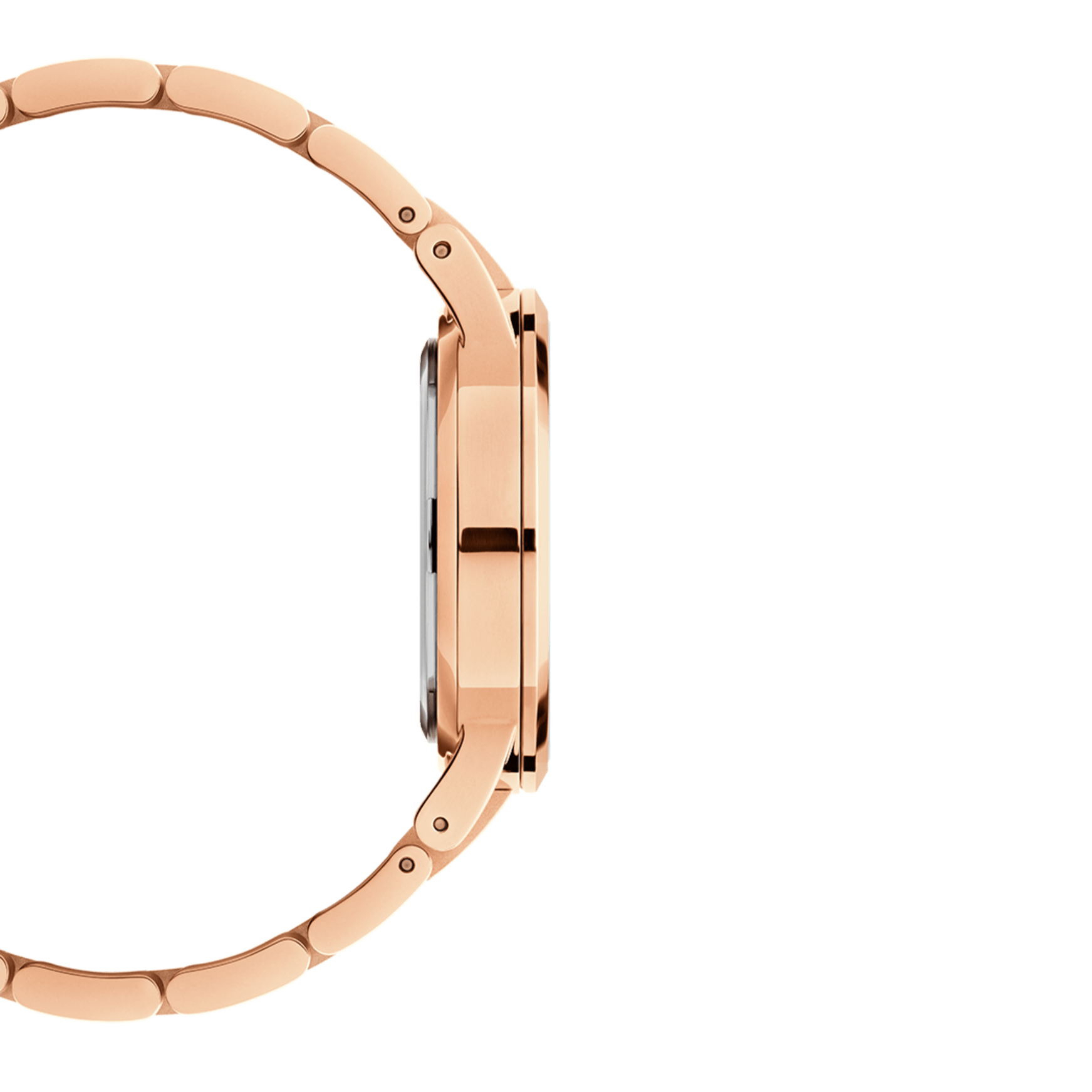 Daniel Wellington Iconic Link Grey Dial Rose Gold Steel Strap Watch For Women - DW00100336