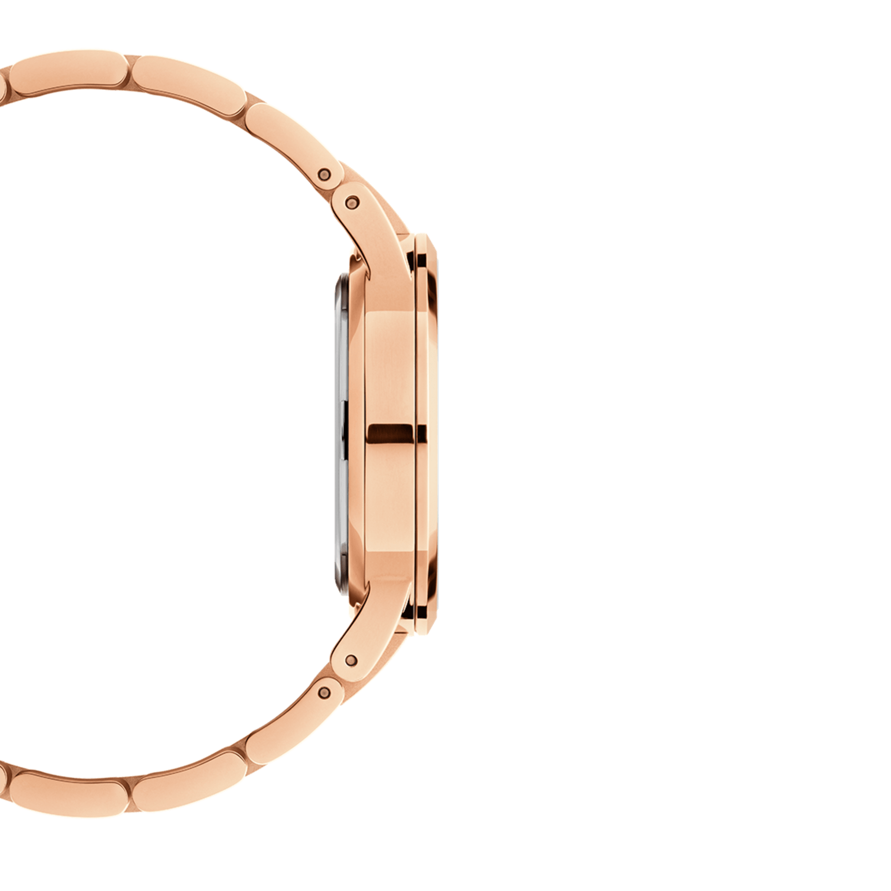 Daniel Wellington Iconic Link Pink Dial Rose Gold Steel Strap Watch For Women - DW00100335