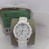 Fossil Ceramic White Dial White Ceramic Strap Watch for Women - CE1002