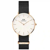 Daniel Wellington Classic Petite Cornwall White Dial Green NATO Strap Watch For Women - DW00100253