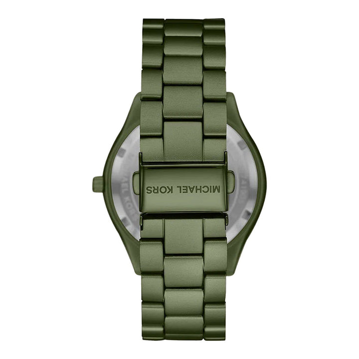 Michael Kors Slim Runway Green Dial Green Steel Strap Watch for Women - MK4526
