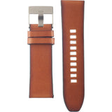 Diesel Mega Chief Chronograph White Dial Brown Leather Strap Watch For Men - DZ4280