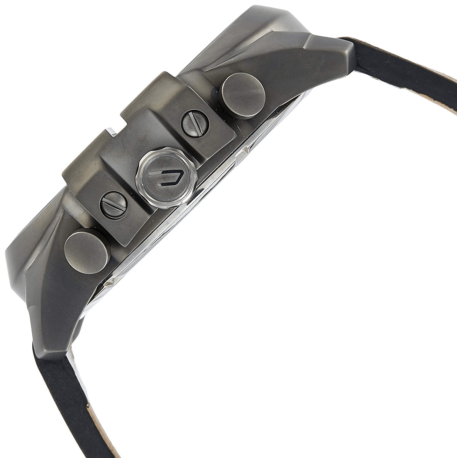 Diesel Mega Chief Chronograph White Dial Brown Leather Strap Watch For Men - DZ4280