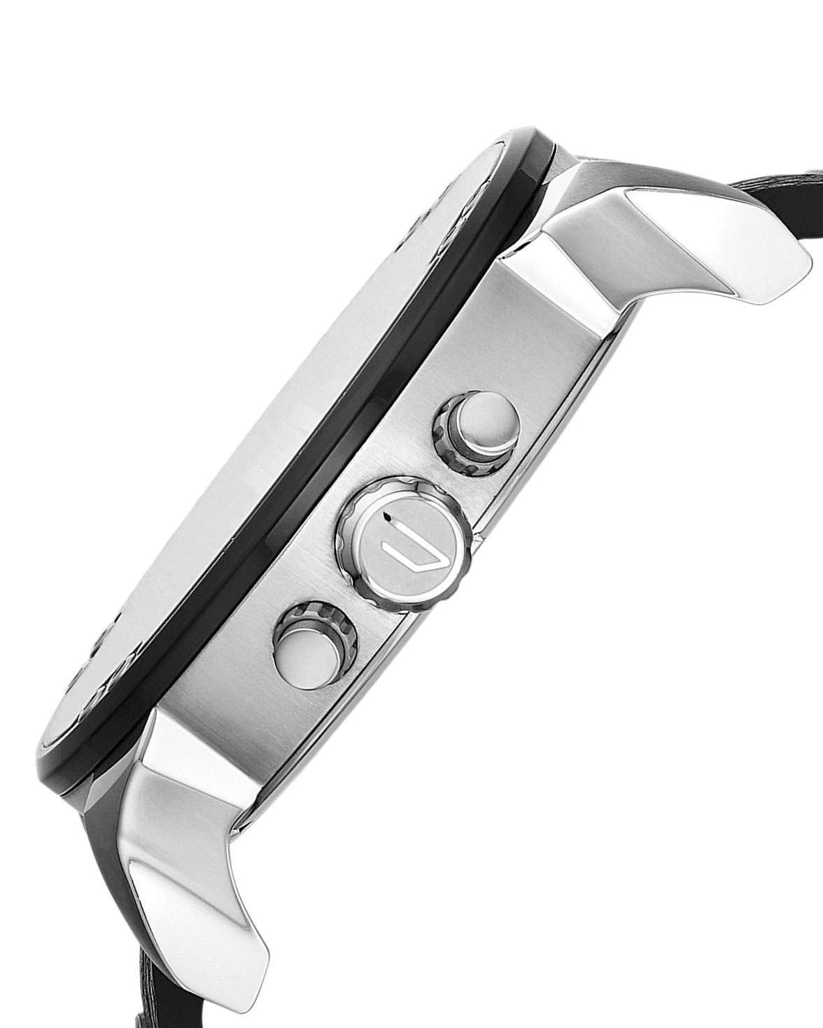 Diesel Mr Daddy Chronograph Black Dial Black Leather Strap Watch For Men - DZ7313