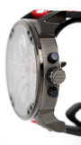Diesel Mr Daddy 2.0 Chronograph Grey Dial Red Rubber Strap Watch For Men - DZ7423