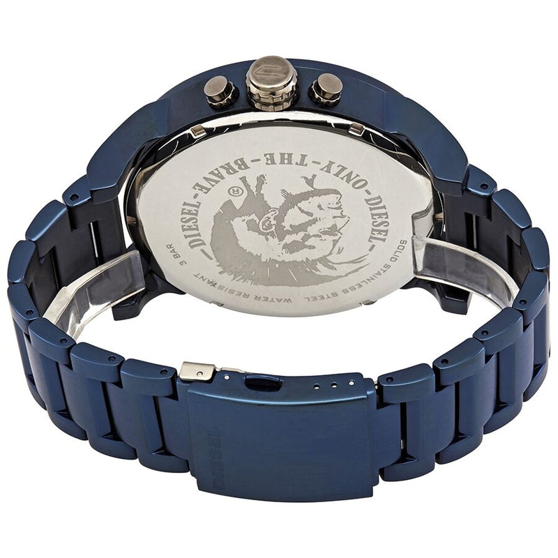 Diesel Daddy 2.0 Chronograph Grey Dial Blue Steel Strap Watch For Men - DZ7414