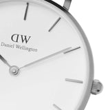 Daniel Wellington Classic Petite Cornwall White Dial Black NATO Strap Watch For Women - DW00100254