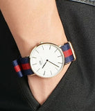 Daniel Wellington Classic Oxford White Dial Two Tone NATO Strap Watch For Men - DW00100001