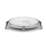 Daniel Wellington Classic Sheffield White Dial Black Leather Strap Watch For Women - DW00100053