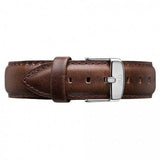 Daniel Wellington Dapper Bristol White Dial Brown Leather Strap Watch For Women - DW00100090