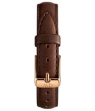 Daniel Wellington Classic Petite Bristol White Dial Brown Leather Strap Watch For Women - DW00100227