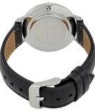 Daniel Wellington Classic Petite Sheffield White Dial Black Leather Strap Watch For Women - DW00100186