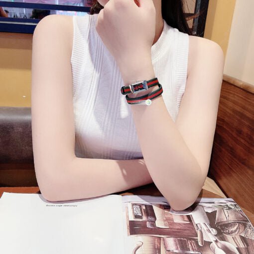 Gucci G-Frame Multicolored Dial Two Tone Nylon Strap Watch For Women - YA128527