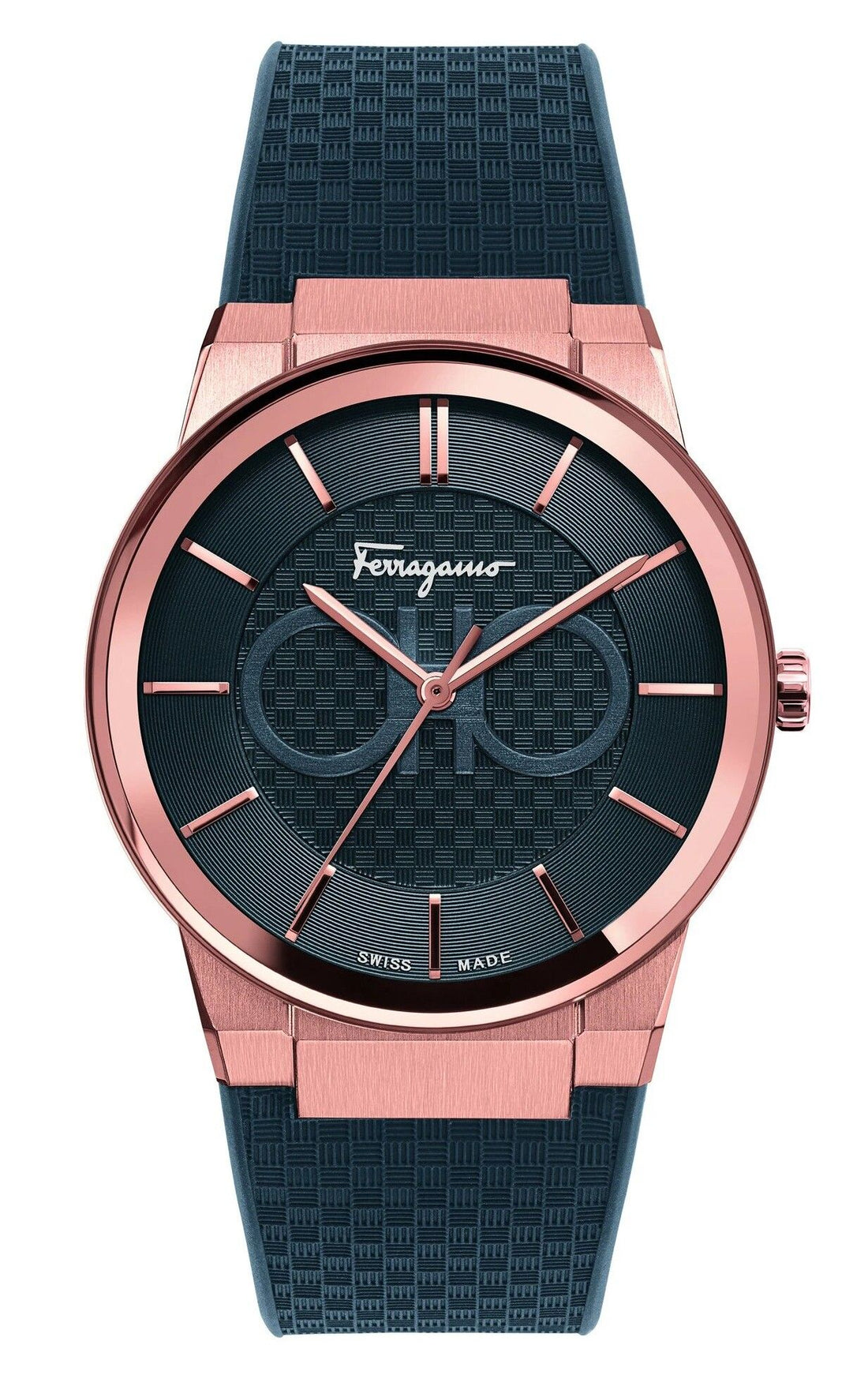 Salvatore Ferragamo Sapphire Black Dial Black Silicone Strap Watch for Men - SFHP00420
