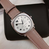 Marc Jacobs Mandy Silver Dial Brown Leather Strap Watch for Women - MJ1563