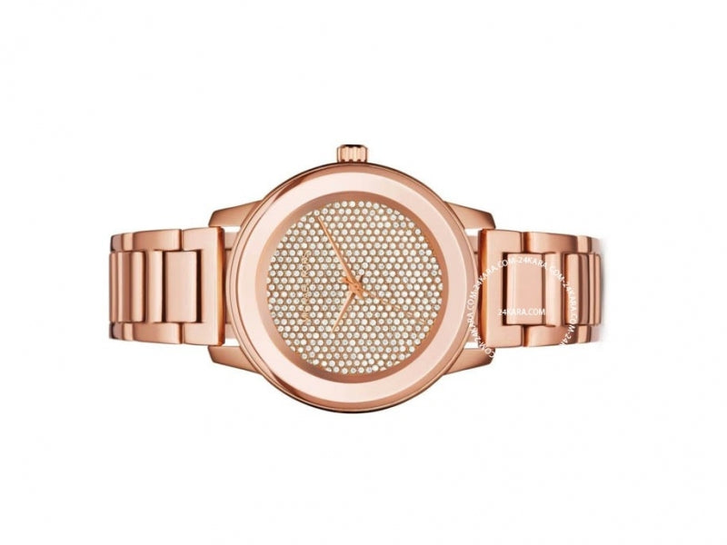Michael Kors Kinley Rose Gold Dial Rose Gold Steel Strap Watch for Women - MK6210