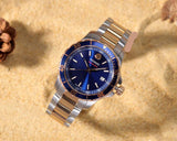 Movado Series 800 Blue Dial Two Tone Steel Strap Watch for Men - 2600149