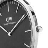 Daniel Wellington Classic York Black Dial Brown Leather Strap Watch For Men - DW00100134