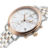 Tissot Carson Premium Chronograph White Dial Two Tone Steel Strap Watch For Men - T122.417.22.011.00