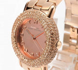 Marc Jacobs Marci Crystals Rose Gold Dial Rose Gold Steel Strap Watch for Women - MBM3192
