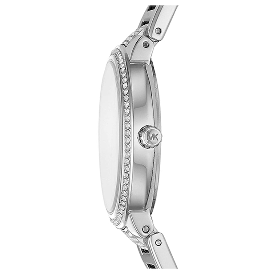 Michael Kors Gabbi Quartz Crystals Silver Dial Silver Steel Strap Watch For Women - MK3984