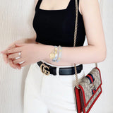 Versace Medusa Lock Icon Quartz White Dial Blue Leather Strap Watch for Women - VEDW00419