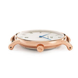 Daniel Wellington Classic Sheffield White Dial Black Leather Strap Watch For Men - DW00100084