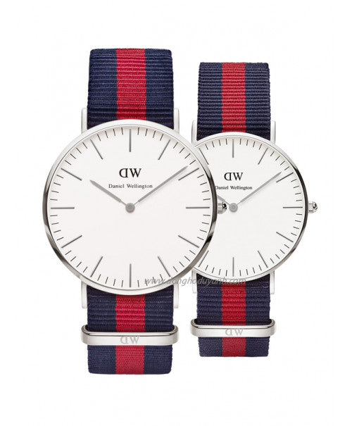 Daniel Wellington Classic Oxford White Dial Two Tone Nylon Strap Watch For Men - DW00100015