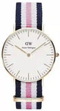 Daniel Wellington Classic South Hampton White Dial Two Tone Nylon Strap Watch For Women - DW00100034