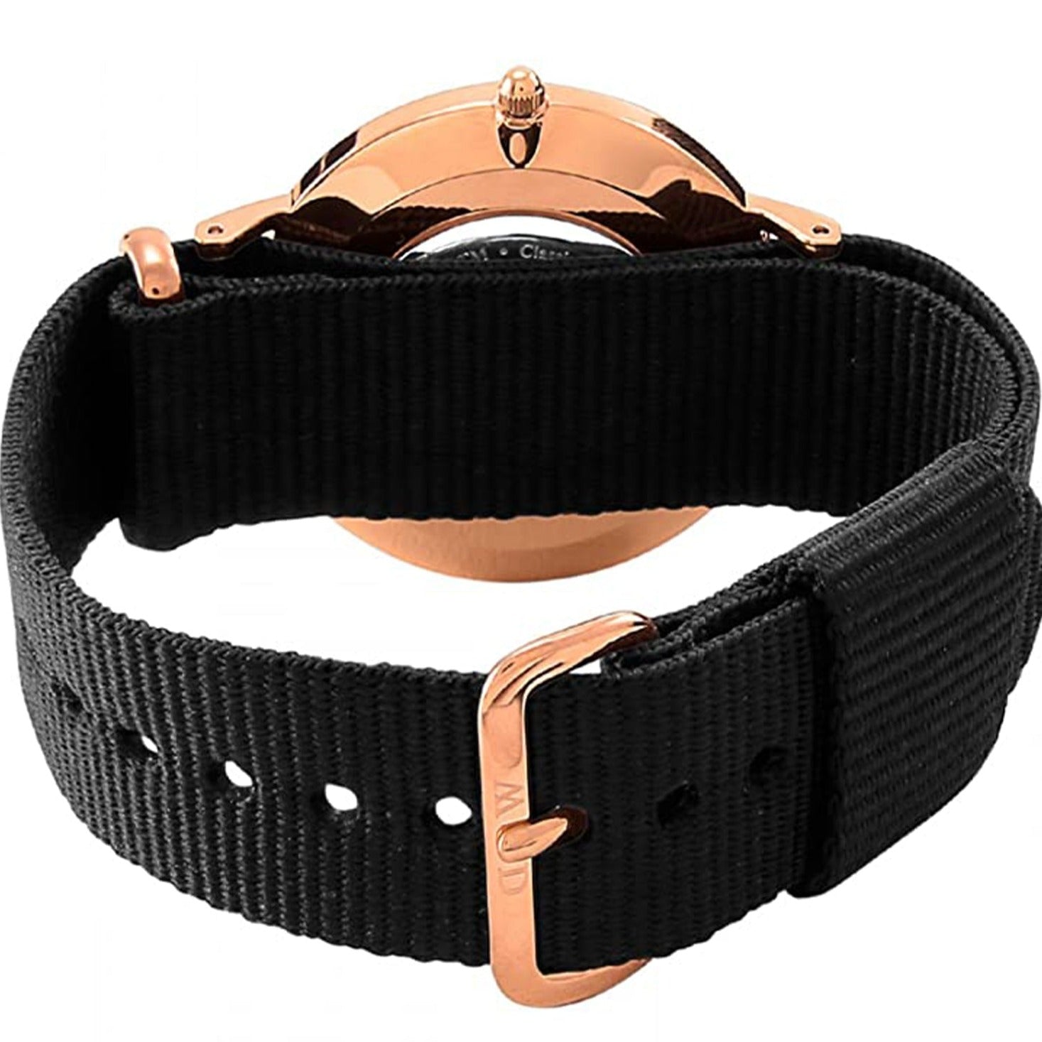 Daniel Wellington Classic Cornwall Black Dial Black NATO Strap Watch For Women - DW00100150