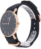 Daniel Wellington Classic Cornwall Black Dial Black NATO Strap Watch For Women - DW00100150