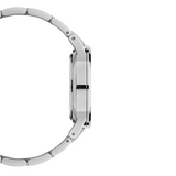 Daniel Wellington Iconic Link Black Dial Silver Steel Strap Watch for Women - DW00100204