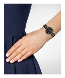 Daniel Wellington Classic Petite York Black Dial Brown Leather Strap Watch For Women - DW00100226