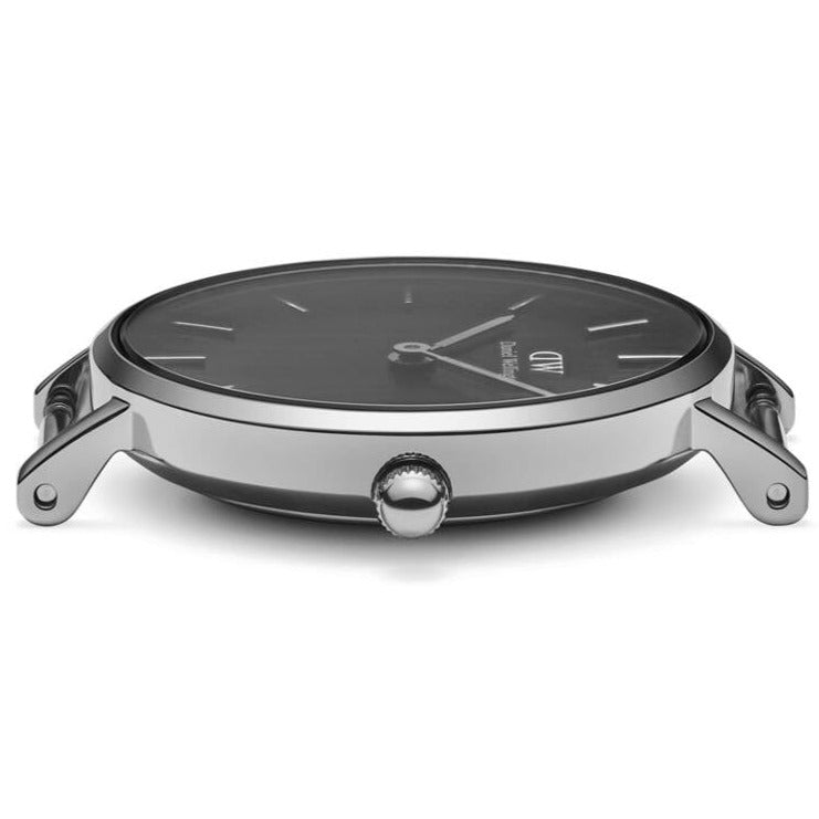 Daniel Wellington Classic Petite St Mawes Black Dial Brown Leather Strap Watch For Women - DW00100237