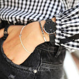 Daniel Wellington Petite Ashfield Black Dial Black Mesh Strap Watch For Women - DW00100246