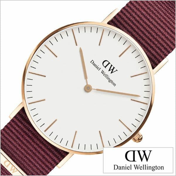Daniel Wellington Classic Roselyn White Dial Red NATO Strap Watch For Women - DW00100271