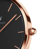 Daniel Wellington Petite Ashfield Black Dial Black Mesh Strap Watch for Women - DW00100307