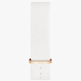 Daniel Wellington Classic Dover Black Dial White Nylon Strap Watch For Women - DW00100310