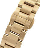 Daniel Wellington Iconic Link Black Dial Rose Gold Steel Strap Watch For Men - DW00100344