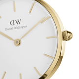Daniel Wellington Classic Petite Evergold White Dial Gold Mesh Bracelet Watch For Women - DW00100350