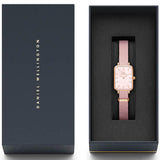 Daniel Wellington Quadro Pressed Mother of Pearl Pink Dial Pink Nylon Strap Watch For Women - DW00100509