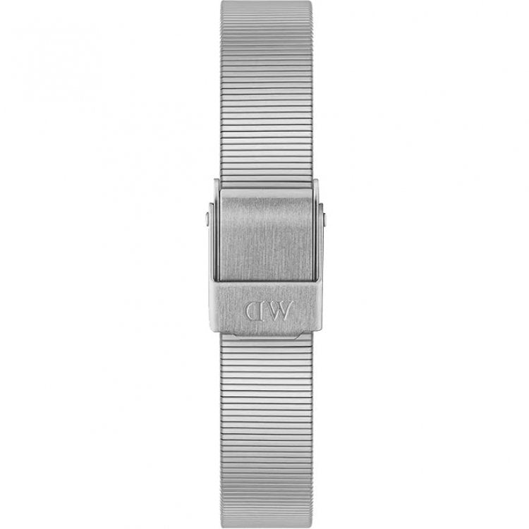 Daniel Wellington Quadro Studio White Dial Silver Mesh Bracelet Watch For Women - DW00100521