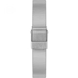 Daniel Wellington Quadro Studio White Dial Silver Mesh Bracelet Watch For Women - DW00100521