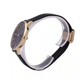 Armani Exchange Lola Three Hand Black Dial Black Mesh Strap Watch For Women - AX5548