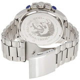 Diesel Mega Chief Chronograph White Dial Silver Steel Strap Watch For Men - DZ4328