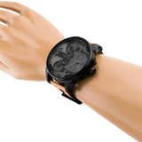 Diesel Mr. Daddy 2.0 Chronograph Grey Dial Brown Leather Strap Watch For Men - DZ7406